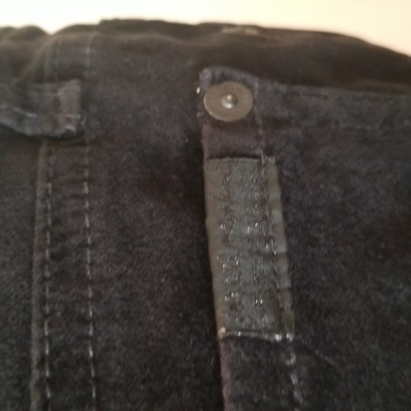 7 for All Mankind Black Velvet Skinny Bootcut Jean's Sz. 31 - Picture 8 of 16